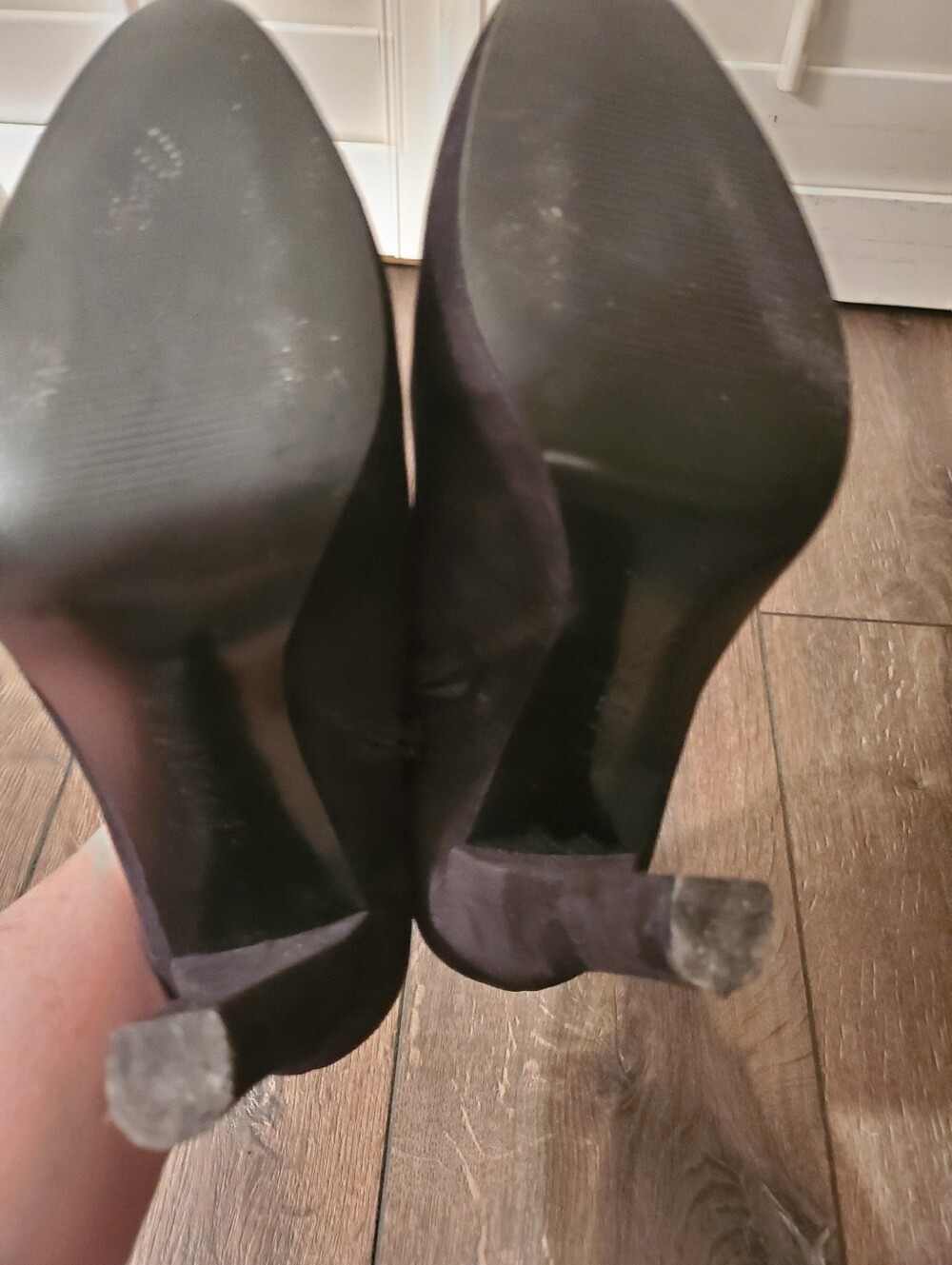 Lauren Ralph Lauren Platform Black Suede Booties Size 8.5 - Picture 6 of 10